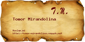 Tomor Mirandolina névjegykártya